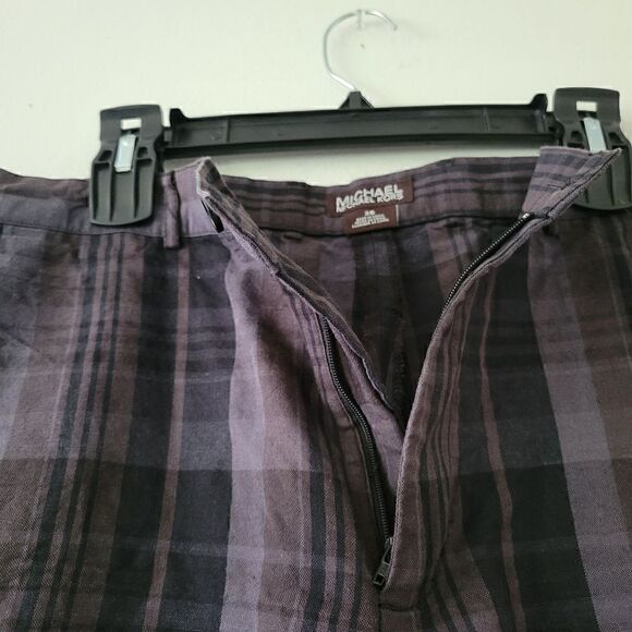MICHAEL Michael Kors Cotton/Linen Plaid Shorts 36 - Picture 6 of 9